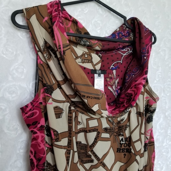 DEPT | cowl neck sleeveless dress with pockets - Picture 2 of 4